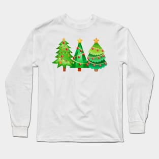 Trio Christmas Trees 3 Long Sleeve T-Shirt